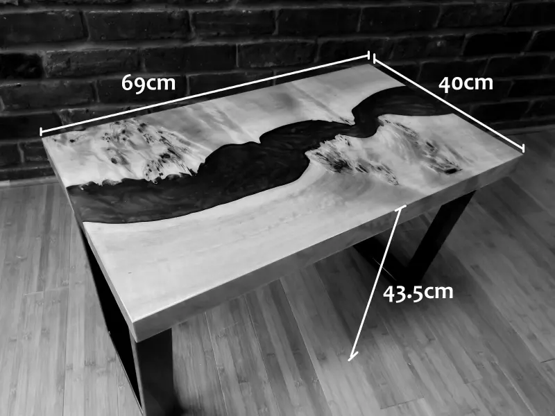 Blue river table in poplar, photo 5 of 10, as taken