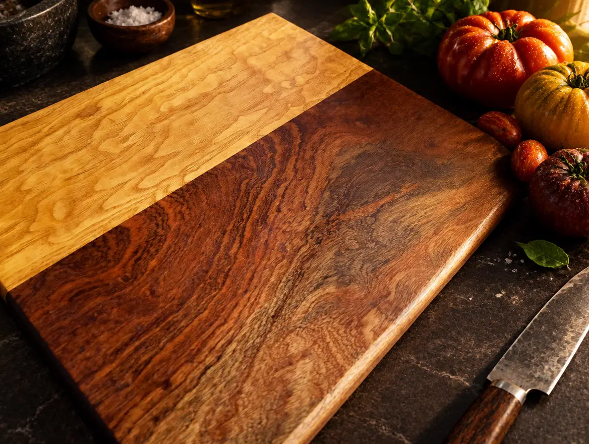 Ash and sapele heartwood board: Ash and sapele heartwood